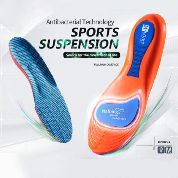 Plantillas ortopédicas deportivas para pies de hombre y mujer, EVA transpirable, con absorción de impactos, para correr, baloncesto y cuidado deportivo. - Image 2