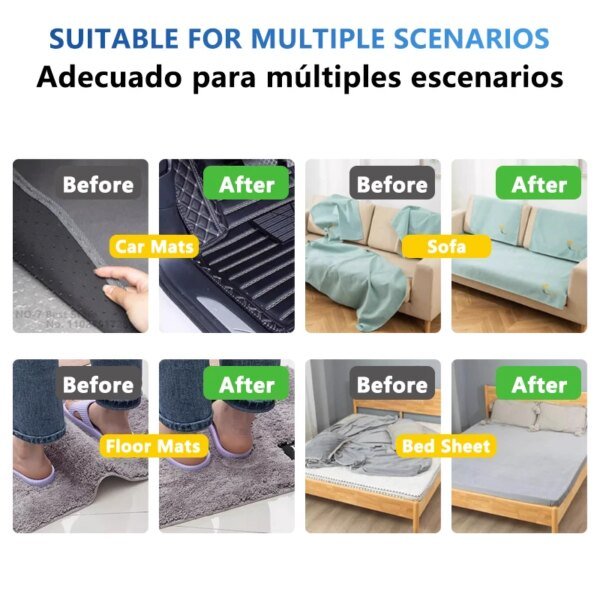 Cinta adhesiva de fijación extra fuerte para alfombras, adhesivo de doble cara con cierre de velcro, cinta adhesiva automática para fijar edredones. - Image 6