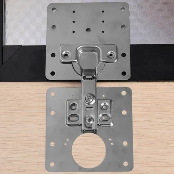 Kit de placa de reparación de bisagras para gabinetes, placa de montaje de bisagras para puertas de armarios de cocina con orificios, soportes de fijación planos, herramientas para el hogar - Image 2