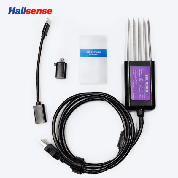 Medidor de temperatura, humedad, CE, pH, NPK, sensor de suelo portátil USB tipo C 8 en 1 con aplicación gratuita para Android. - Image 2