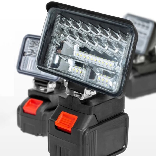 Luz de trabajo LED de 3/4 de pulgada para batería de iones de litio Dewalt de 18 V, linterna portátil de emergencia, lámpara de camping - Image 5