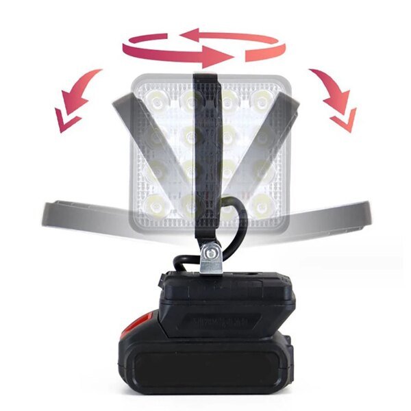 Luz de trabajo LED de 3/4 de pulgada para batería de iones de litio Dewalt de 18 V, linterna portátil de emergencia, lámpara de camping - Image 3