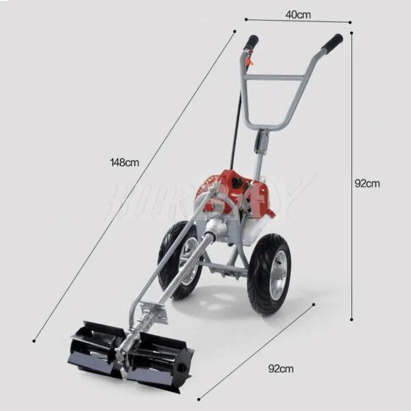 Nueva cortadora de césped de gasolina con motor de 2 tiempos, desbrozadora, herramienta de jardinería 4 en 1, multifunción para huertos, aflojamiento y zanjas. - Image 6