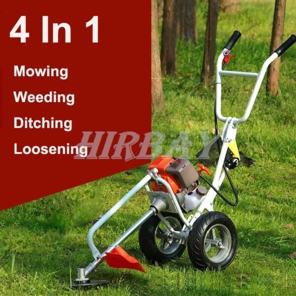 Nueva cortadora de césped de gasolina con motor de 2 tiempos, desbrozadora, herramienta de jardinería 4 en 1, multifunción para huertos, aflojamiento y zanjas. - Image 3