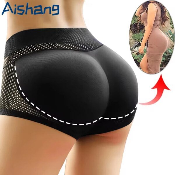 Bragas moldeadoras push up acolchadas para mujer, moldeadoras de glúteos, almohadillas para caderas y glúteos falsos, bragas de control invisibles, ropa interior adelgazante