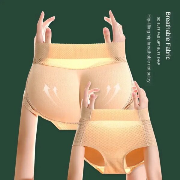 Bragas moldeadoras push up acolchadas para mujer, moldeadoras de glúteos, almohadillas para caderas y glúteos falsos, bragas de control invisibles, ropa interior adelgazante - Image 4
