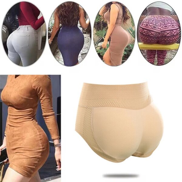Bragas moldeadoras push up acolchadas para mujer, moldeadoras de glúteos, almohadillas para caderas y glúteos falsos, bragas de control invisibles, ropa interior adelgazante - Image 3