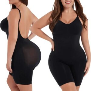 Body sin costuras para mujer, moldeador de glúteos, moldeador de cintura, espalda con tiras, realce de pecho, ropa interior correctiva, corsé