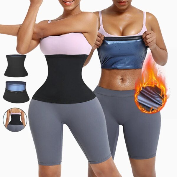 Cinturón adelgazante para cintura de sauna, faja moldeadora de abdomen para gimnasio, control de abdomen, quema grasa y sudor, moldeador corporal para pérdida de peso. - Image 6
