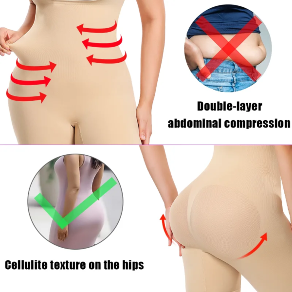 Body moldeador para mujer, moldeador de cuerpo completo bajo el busto, adelgazante, control de abdomen, entrenador de cintura, corsé con entrepierna abierta, fajas - Image 5