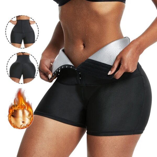Pantalones de sauna para el sudor, moldeadores de cuerpo, pantalones cortos para perder peso, ropa moldeadora adelgazante, entrenador de cintura para mujer, leggings térmicos calientes para el abdomen y el sudor, fitness