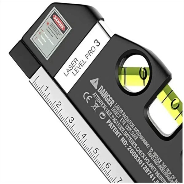 Easy to Use Laser Level Line Tool Multipurpose Laser Level Kit Standard Cross Line Lase 8 Feet Measure Tape Ruler - Image 5