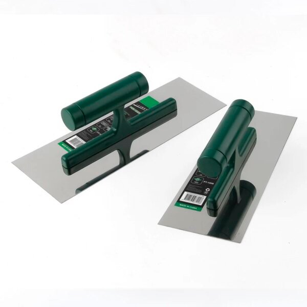 Paleta de albañilería profesional de acero inoxidable, raspador de cemento, tablero de barro, herramienta de construcción para enlucido con mango de plástico, 1 unidad