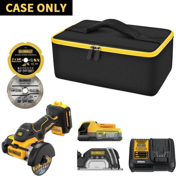 Bolsa compatible con herramienta de corte DEWALT 20V MAX 3 en 1 sin escobillas (DCS438B), estuche de almacenamiento y organizador (solo estuche) - Image 2