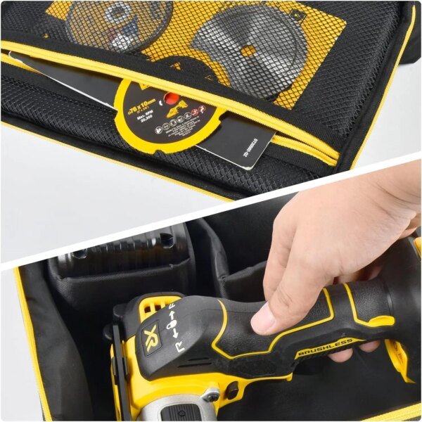 Bolsa compatible con herramienta de corte DEWALT 20V MAX 3 en 1 sin escobillas (DCS438B), estuche de almacenamiento y organizador (solo estuche) - Image 3