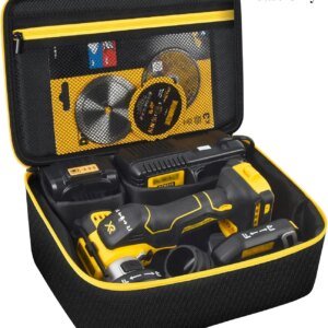 Bolsa compatible con herramienta de corte DEWALT 20V MAX 3 en 1 sin escobillas (DCS438B), estuche de almacenamiento y organizador (solo estuche)