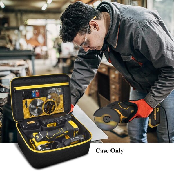 Bolsa compatible con herramienta de corte DEWALT 20V MAX 3 en 1 sin escobillas (DCS438B), estuche de almacenamiento y organizador (solo estuche) - Image 6
