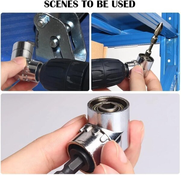 Adaptador de enchufe de ángulo de 105 grados de grado de impacto, herramienta manual eléctrica, juego de extensión de destornillador, soporte para destornillador, accesorio para tuerca de taladro - Image 4