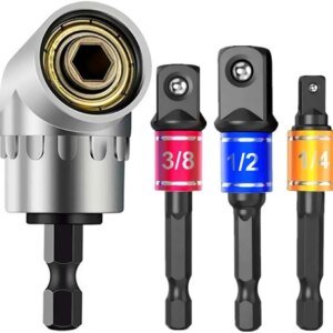 Adaptador de enchufe de ángulo de 105 grados de grado de impacto, herramienta manual eléctrica, juego de extensión de destornillador, soporte para destornillador, accesorio para tuerca de taladro