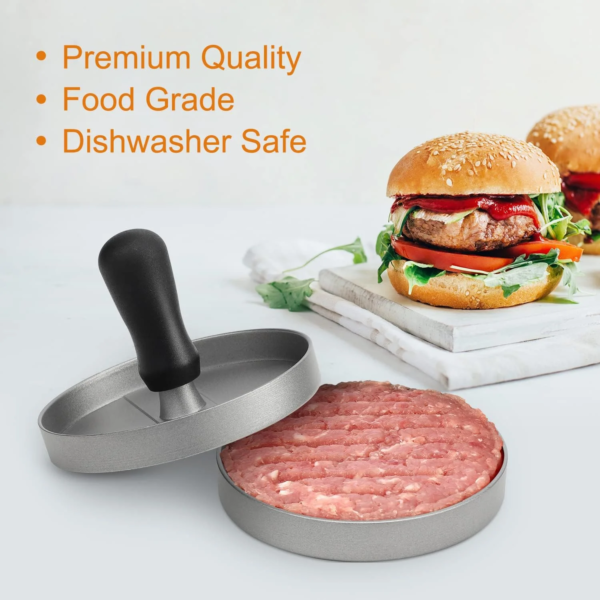 Prensa para hamburguesas antiadherente con papel encerado, de aluminio, para barbacoa y cocina - Image 3