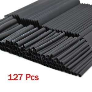 Kit surtido de 127 tubos termorretráctiles para conexión eléctrica, envoltura de cables, impermeable, contracción 2:1