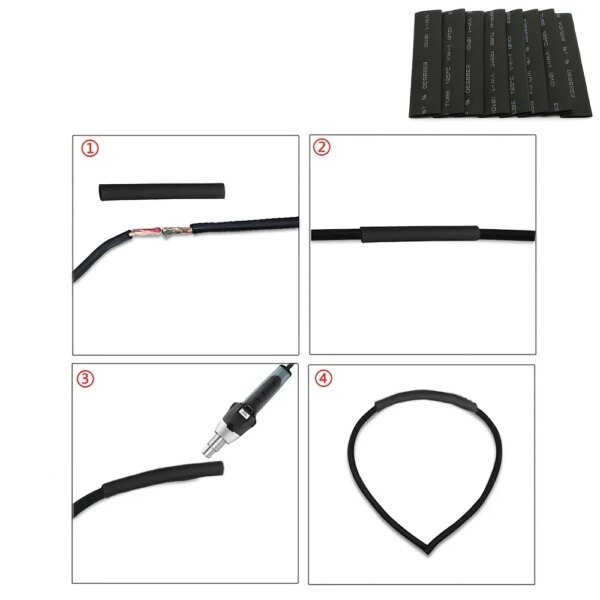 Kit surtido de 127 tubos termorretráctiles para conexión eléctrica, envoltura de cables, impermeable, contracción 2:1 - Image 6
