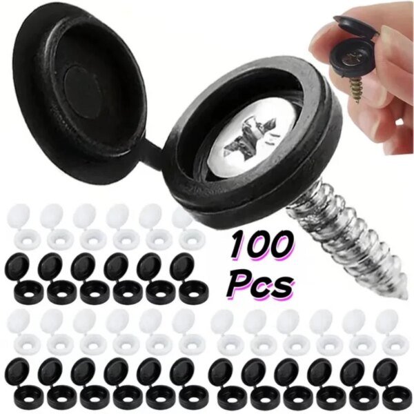 10/100 piezas de cubierta decorativa para tornillos, tornillos cruzados, tapas de clavos, hebillas plegables para muebles de coche, tuercas decorativas, pernos, herrajes