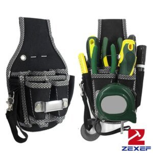 Bolsa de herramientas multifuncional de tela de nailon, cinturón para herramientas, soporte para kit de destornilladores, bolsa de herramientas, bolsa de bolsillo, estuche de cintura para electricista.