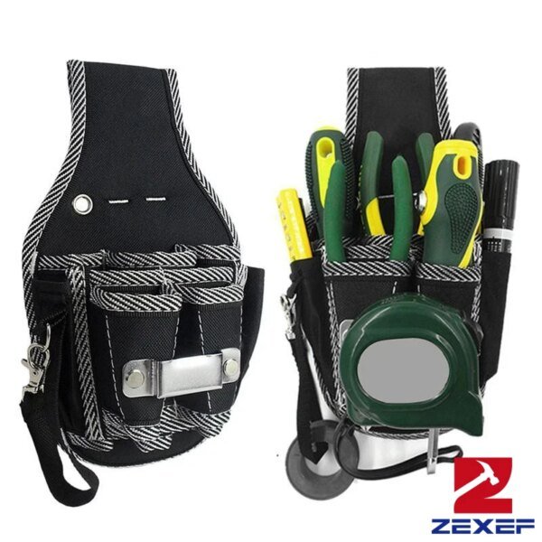 Bolsa de herramientas multifuncional de tela de nailon, cinturón para herramientas, soporte para kit de destornilladores, bolsa de herramientas, bolsa de bolsillo, estuche de cintura para electricista.