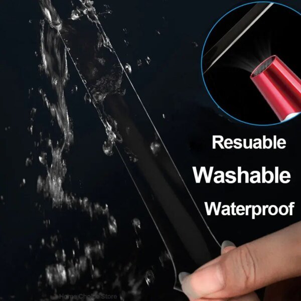 Cinta adhesiva de doble cara superfuerte, transparente, reutilizable, resistente al agua, resistente al calor, para decoración del hogar y el baño. - Image 3