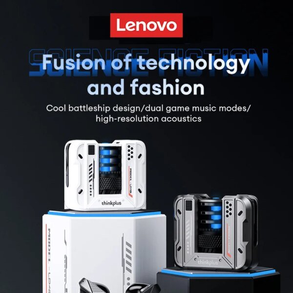 Auriculares inalámbricos Lenovo LP49 Bluetooth 5.4 con cancelación de ruido, para juegos, llamadas HD, deportivos, impermeables y con micrófono. - Image 2