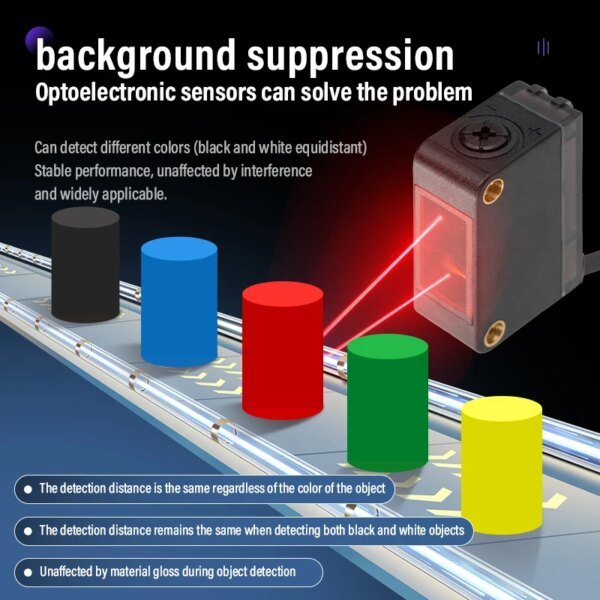 Sensor de tipo photoeléctrico láser, puede trabajar con cualquier color de haz de luz - Image 2