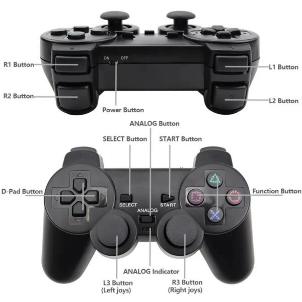 Gamepad inalámbrico para Sony PS2, controlador para Playstation 2, joystick de consola 2.4G, doble vibración, joystick USB para PC. - Image 4