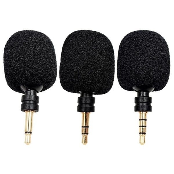 Mini micrófono portátil DX62 de 3,5 mm, auxiliar mono/estéreo/capacitancia metálica de 4 polos para teléfono móvil y ordenador.