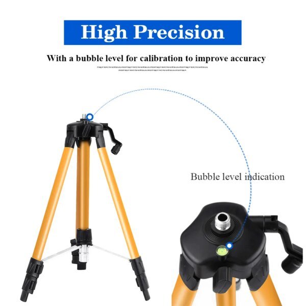 1.2/1.5M Laser Level Tripod Adjustable Height Bracket With 5/8" Adapter Anti-corrosion coating Aluminum Tripod Stand Tool - Image 2