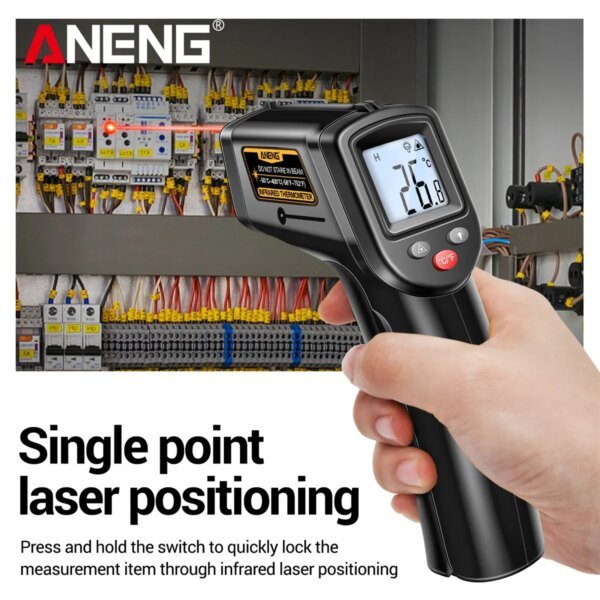 Termómetro higrómetro infrarrojo ANENG TH201 Mide con precisión los niveles de temperatura y humedad Infrarrojo electrónico de mano