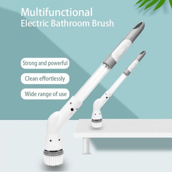 Cepillo de limpieza eléctrico para baño, ventana, cocina, automóvil, multifuncional, hogar, giratorio, inalámbrico. - Image 2