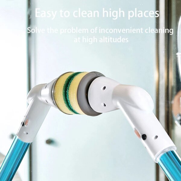 Cepillo de limpieza eléctrico para baño, ventana, cocina, automóvil, multifuncional, hogar, giratorio, inalámbrico. - Image 4