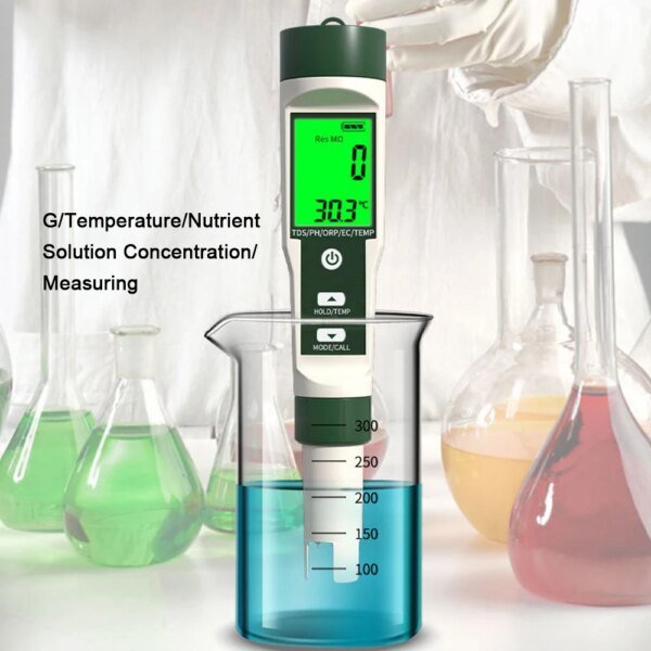 Medidor de pH digital 10 en 1, monitor profesional de calidad del agua, probador de pH/EC/TDS/salinidad/termómetro, medidor de prueba multiparámetro. - Image 4