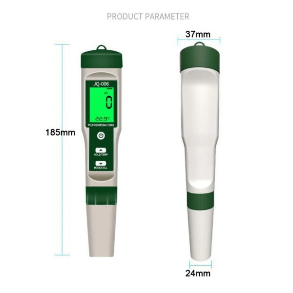 Medidor de pH digital 10 en 1, monitor profesional de calidad del agua, probador de pH/EC/TDS/salinidad/termómetro, medidor de prueba multiparámetro. - Image 2