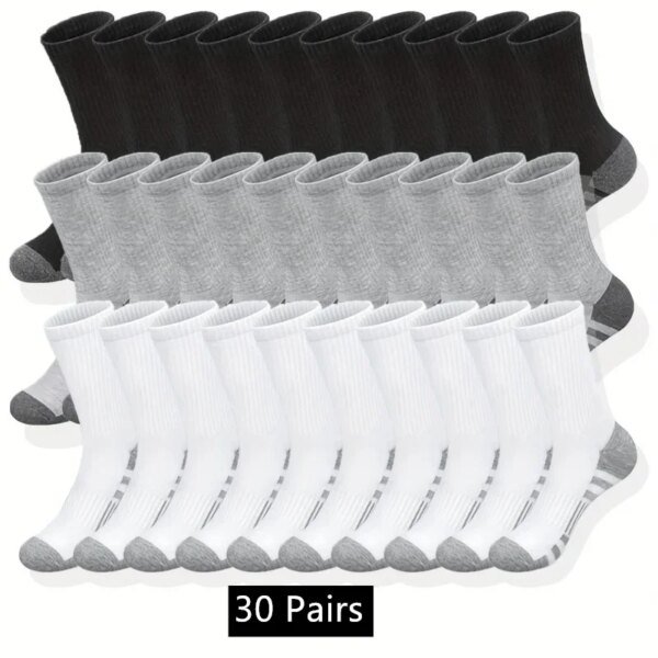 Calcetines deportivos clásicos unisex para hombre, 10, 20 o 30 pares, para correr, baloncesto, antideslizantes, transpirables y para exteriores. - Image 2