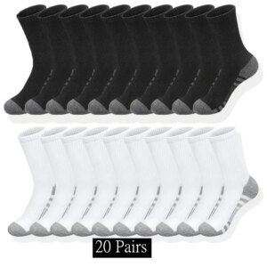 Calcetines deportivos clásicos unisex para hombre, 10, 20 o 30 pares, para correr, baloncesto, antideslizantes, transpirables y para exteriores.
