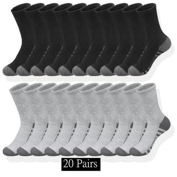 Calcetines deportivos clásicos unisex para hombre, 10, 20 o 30 pares, para correr, baloncesto, antideslizantes, transpirables y para exteriores. - Image 5