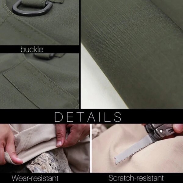 Pantalones tácticos de carga para ciudad, clásicos, para exteriores, senderismo, trekking, pantalones tácticos militares de camuflaje con múltiples bolsillos. - Image 4