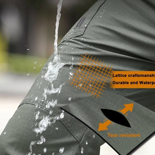 Pantalones tácticos de carga para ciudad, clásicos, para exteriores, senderismo, trekking, pantalones tácticos militares de camuflaje con múltiples bolsillos. - Image 3