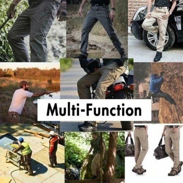 Pantalones tácticos de carga para ciudad, clásicos, para exteriores, senderismo, trekking, pantalones tácticos militares de camuflaje con múltiples bolsillos. - Image 5