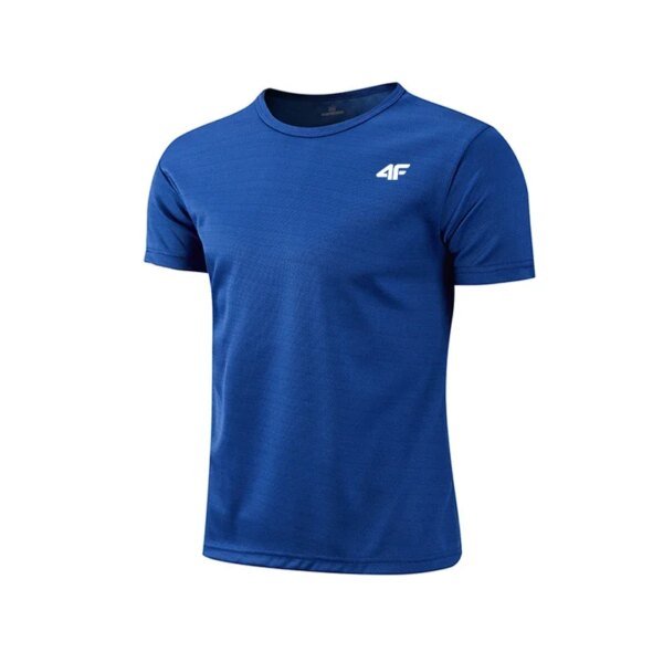 Camiseta de entrenamiento de verano para hombre, transpirable, de secado rápido, de manga corta, para maratón, gimnasio, fitness, baloncesto. - Image 2