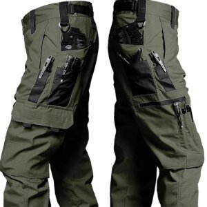 Pantalones de trabajo tácticos para hombre, pantalones cargo para exteriores, multibolsillos, impermeables, para otoño y primavera, ropa de trabajo al aire libre, pantalones de senderismo
