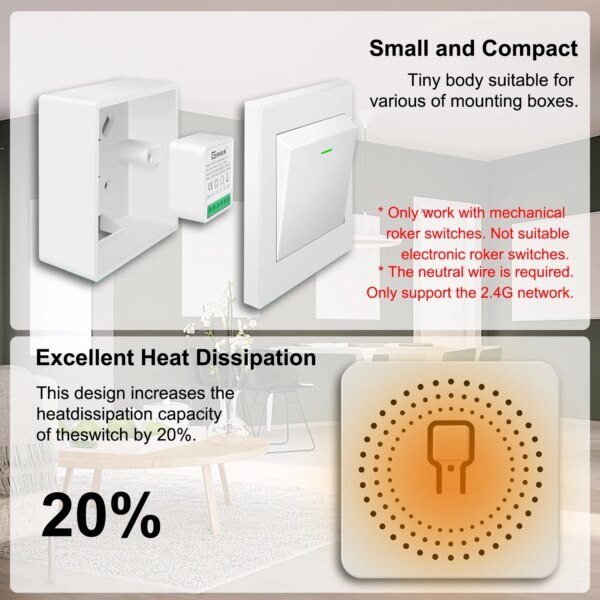 Tuya ZigBee 3.0 Smart Light Switch Module, Smart Home Automation DIY Breaker Supports 2 Way Control, Work with Alexa Google Home - Image 5