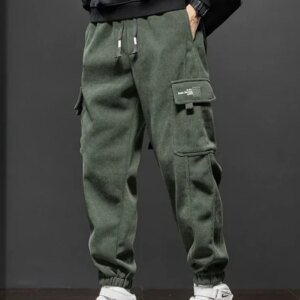 Pantalones casuales de cintura elástica de nuevo estilo para primavera y otoño para hombre, pantalones largos deportivos elásticos rectos con cordón ajustable para correr y harén para hombre